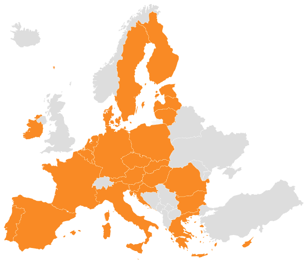 Mapa Union Europea, Europa