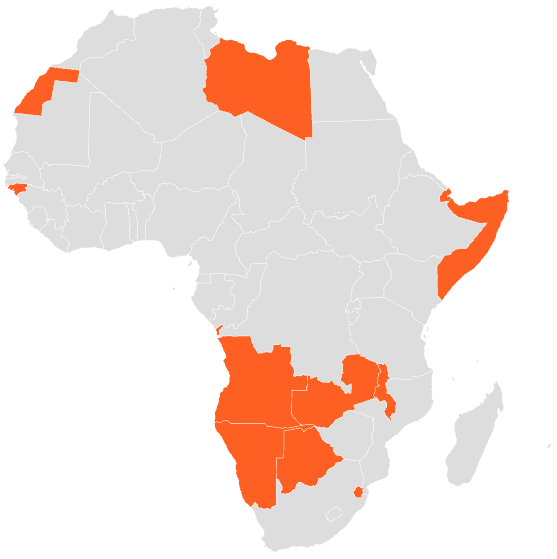 Mapa optimización fiscal , Africa